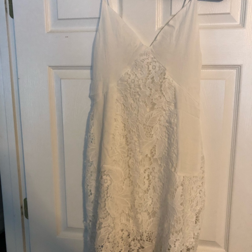 V-neck Sling Lace Stitching Dress